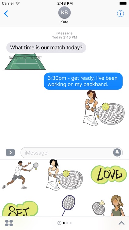 Tennis Badminton and Squash Sport Stickers screenshot-3