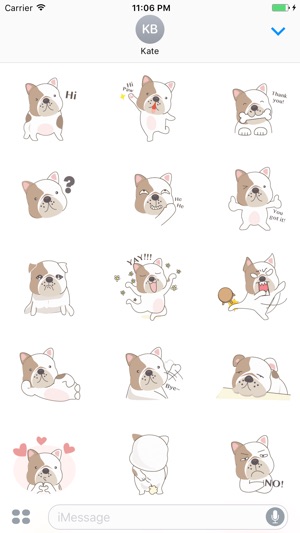 Opie The Cute Bulldog Sticker(圖1)-速報App