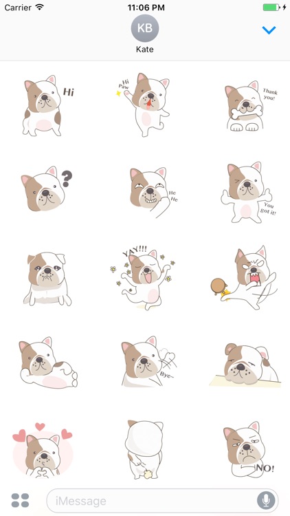 Opie The Cute Bulldog Sticker