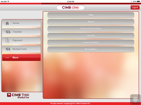 CIMB Clicks Thailand for iPad screenshot 4