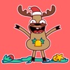 Christmas sticker(animated)-FunnyReindeer