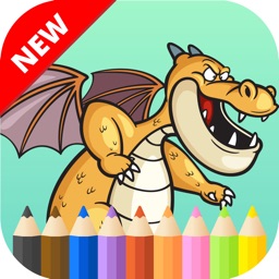 Dragon Coloring Page for kid learn fantastic world