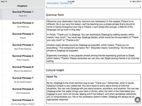 Learn Polish with Video for iPad screenshot 3