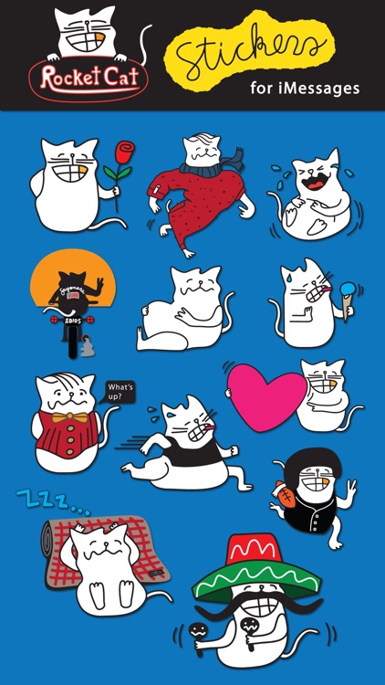 Rocket Cat Stickers