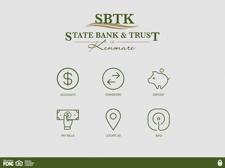 State Bank & Trust of Kenmare Mobile Banking iPad