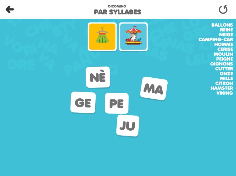 DICOMINO : Syllabes ou lettres ?