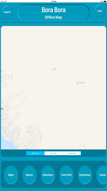 Bora Bora French Polynesia Offline Map Navigation