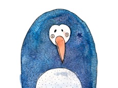 Activities of Cute Penguin! Watercolor Stickers