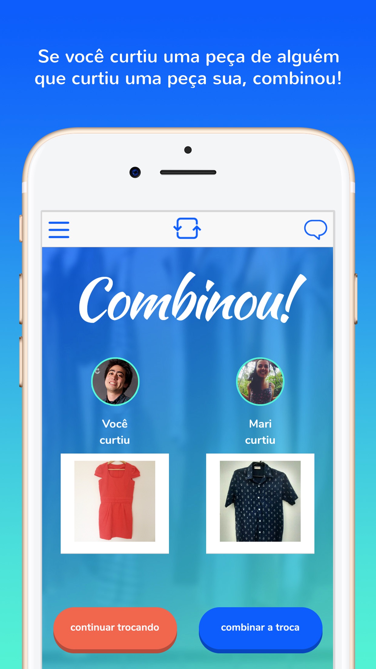 Screenshot do app Roupa Livre