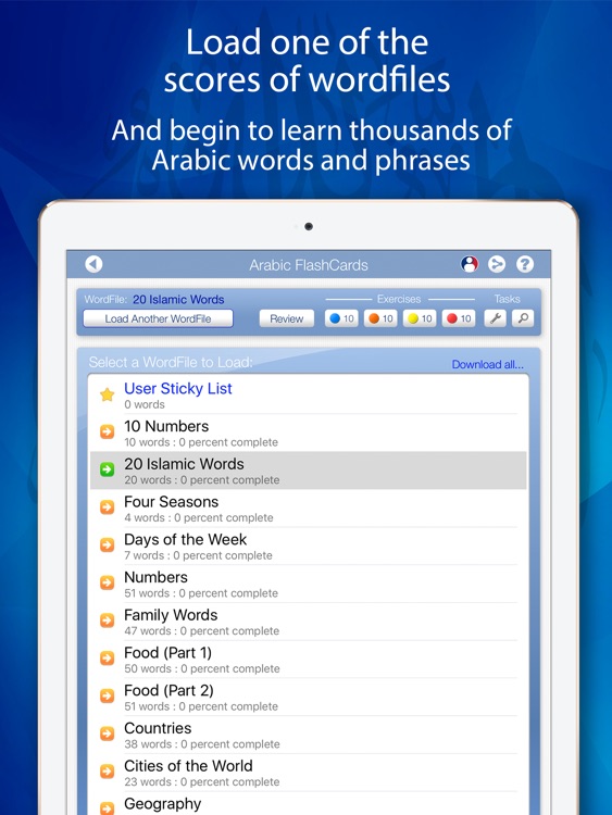 Learn Arabic FlashCards for iPad