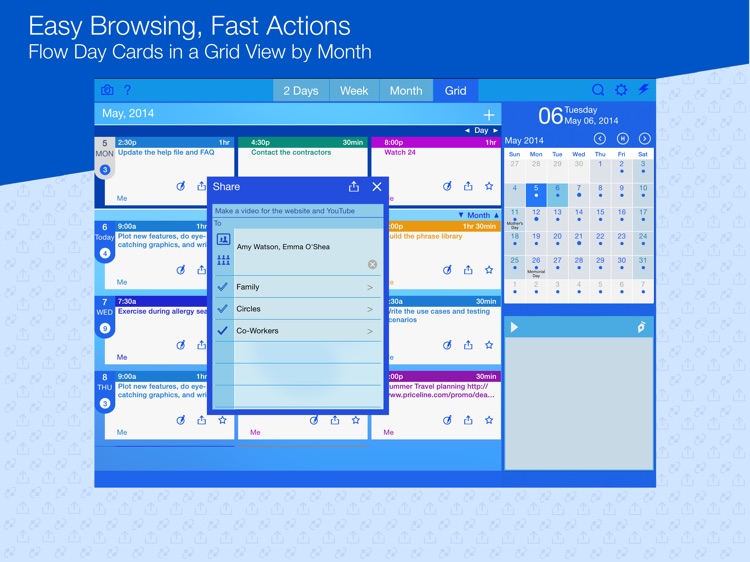 iTrackFast: Calendar, FlowNote, Share & Slideshows