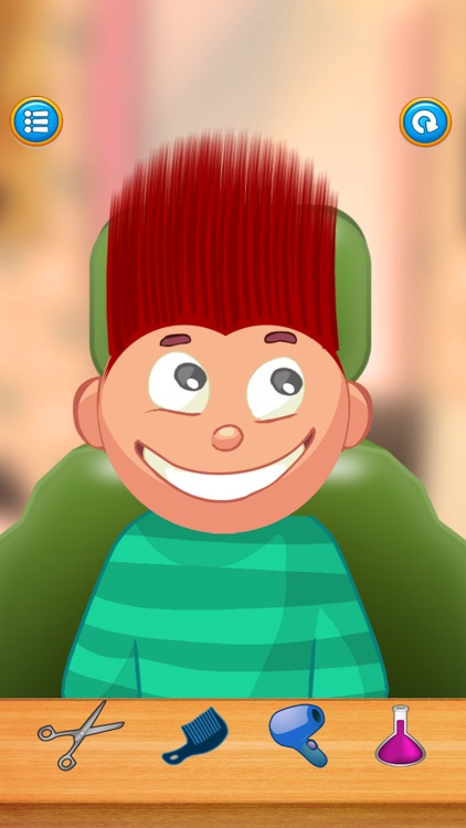 Child game / red hair cut