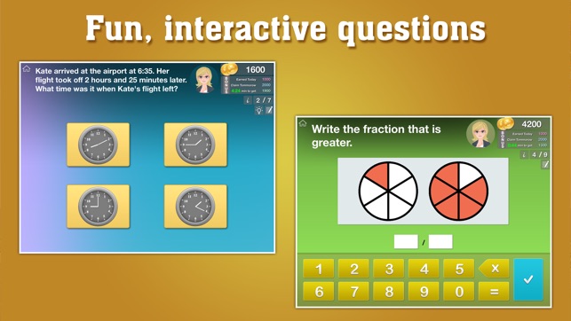 Grade 3 Math Fractions, Measurement, CCSS Learning(圖2)-速報App