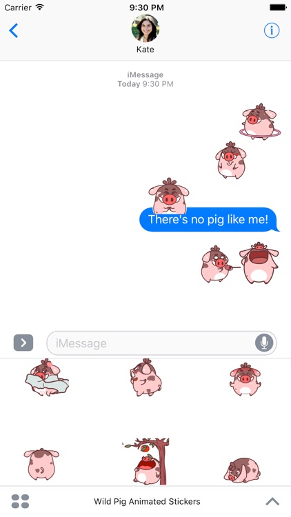 Wild Pig Animated Stickers