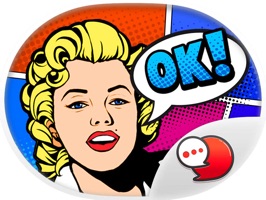 Let's fun with colorful balloon chat style american pop art