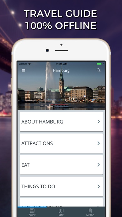 How to cancel & delete Hamburg Travel Guide with Offline Street Map from iphone & ipad 1