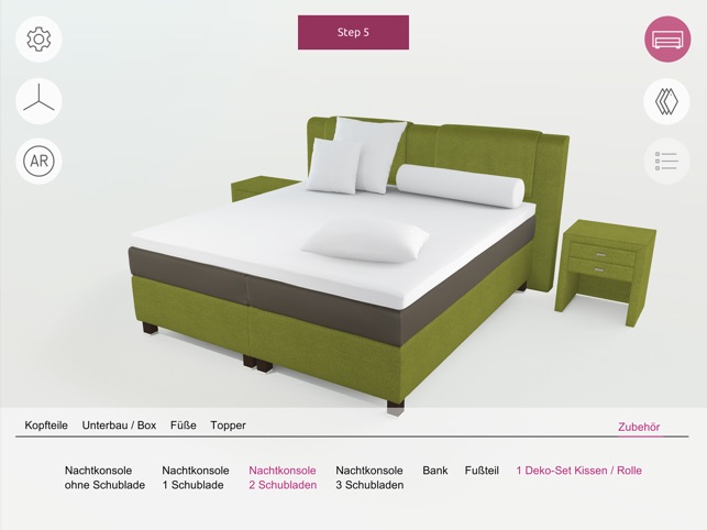 FEY boxspring configurator