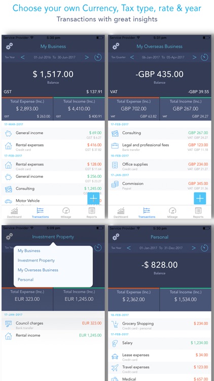 Taxpense: GST, VAT, Tax, Income & Expense Tracker