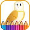 Bird coloring book painting games for kids