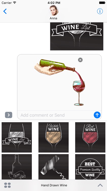 Hand Drawn Wine Stickers