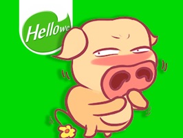 Hellowe Stickers: Big Nose Piggy