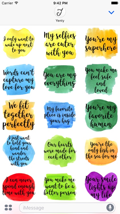 Watercolor Love Messages