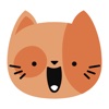 Orange Kitty Cat Face Emojis Sticker Pack