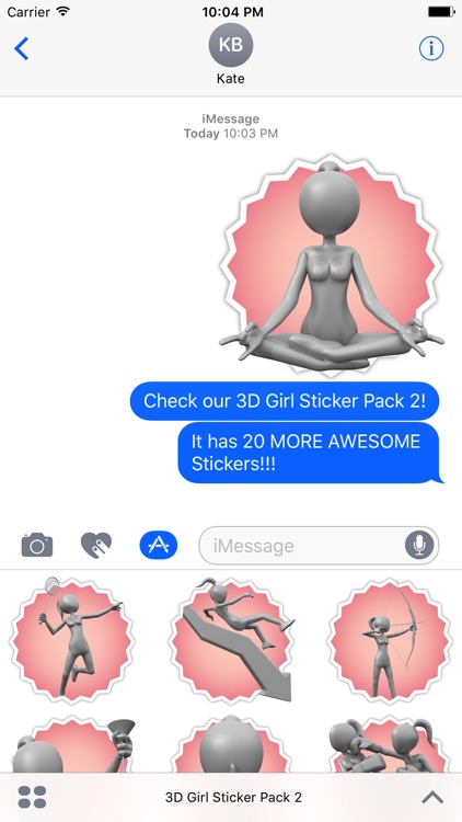 3D Girl Sticker Pack 2
