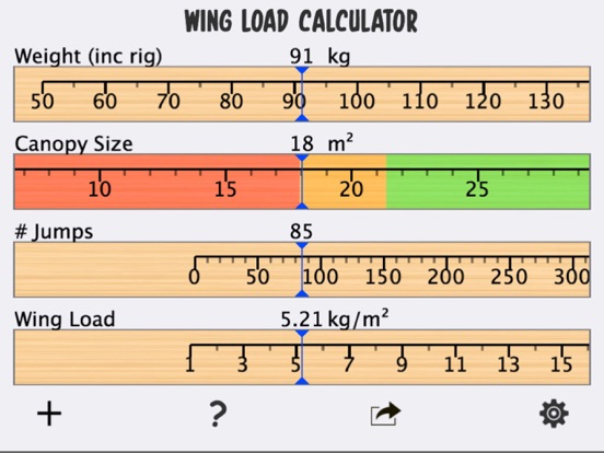 Skydive Wingload Calculatorのおすすめ画像2