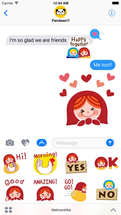 Little Matryoshka Stickers for iMessage