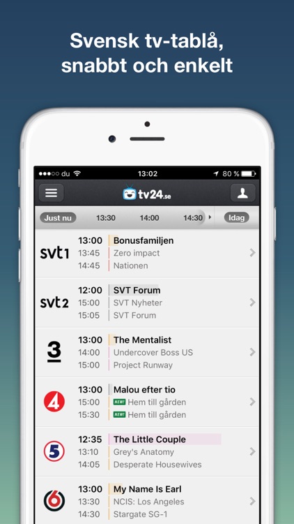 Tv24.se: TV-tablån snabbt och enkelt