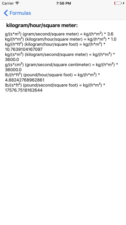 Mass flux density converter screenshot-3