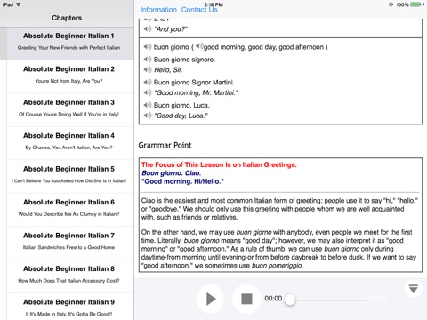 Italian Lower Intermediate for iPad screenshot 4