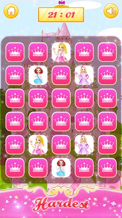 Princess matching pairs games for girls screenshot-3