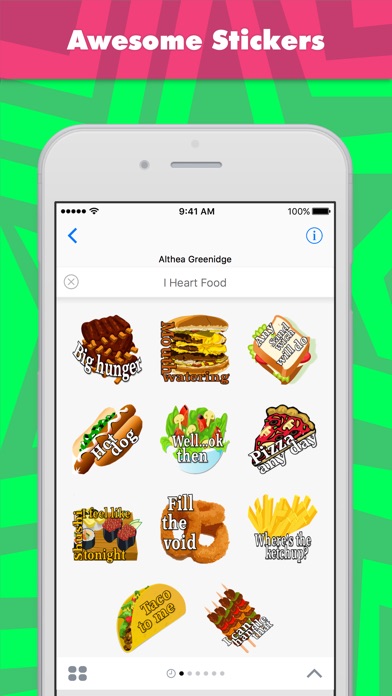 Alade ExpressionsによるI Heart Foodステッカーのスクリーンショット1 Alade ExpressionsによるI Heart Foodステッカーのスクリーンショット1