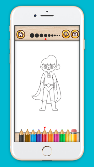 Superhero coloring book painting game for kids(圖2)-速報App