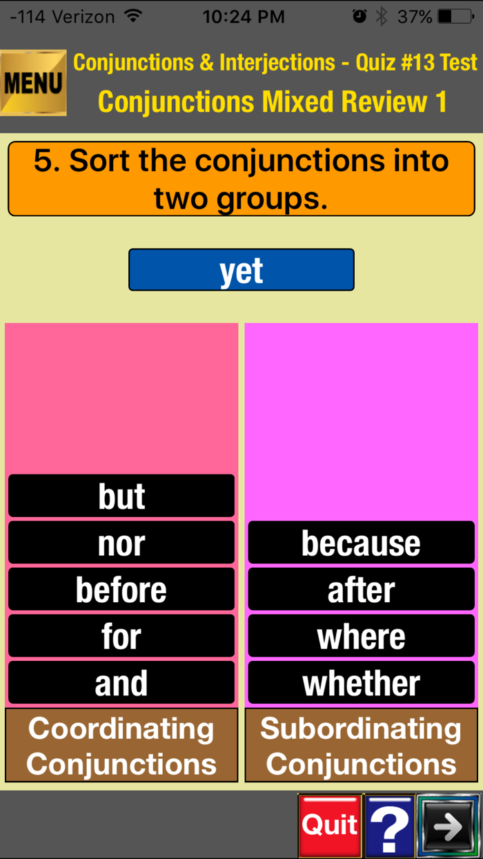 easyLearn Conjunctions  Interjections