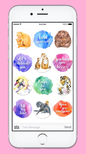 I Love You Mom Watercolor Mothers Day Sticker Pack(圖4)-速報App