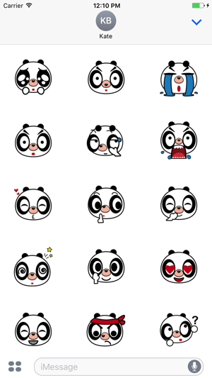 Panda Emoji Animated Stickers For iMessage(圖1)-速報App