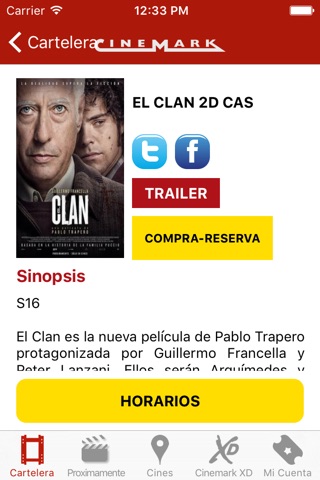 Cinemark Argentina screenshot 2