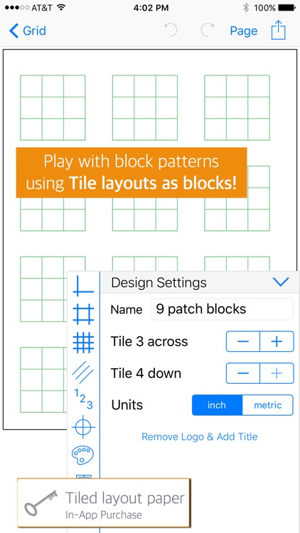 QuiltPaper - Graph paper for Quilters screenshot-3