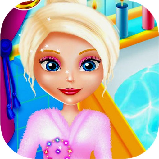 Blonde Girl Spa Makeover Icon