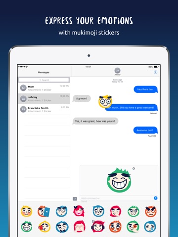 Mukimoji Sticker Pack - Cute Monster Emojis screenshot 2