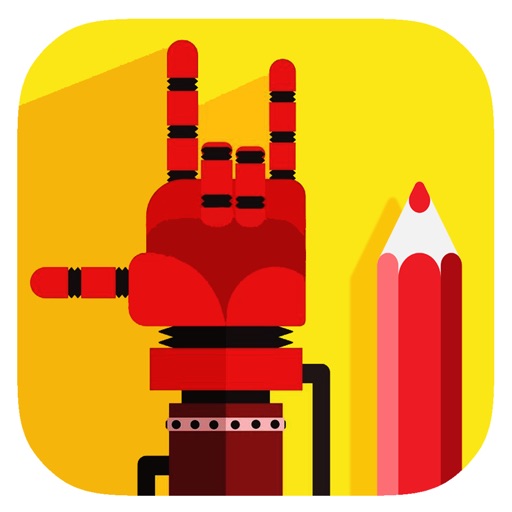 Robot And Friends Coloring Page Game For Kids Icon