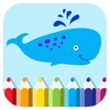 Free Big Whales Coloring Page Game For Kids