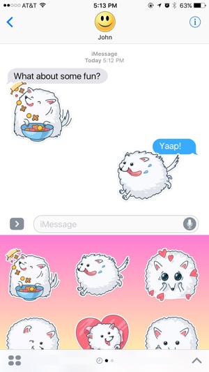 Fluffy White Dog Stickers(圖2)-速報App