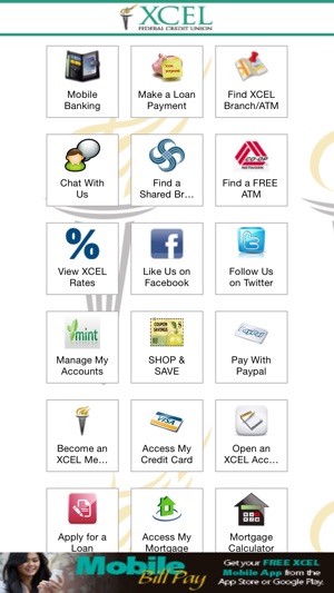 XCEL FCU Mobile Application