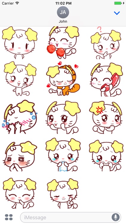 Lovely Stars Cat - Animated Stickers screenshot-3