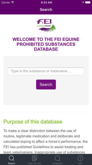 FEI CleanSport Database