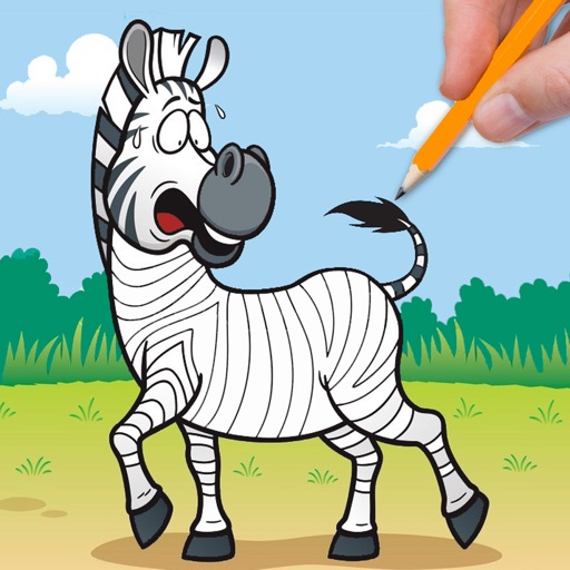 Zebra Coloring Book Game For Kids Version Icon
